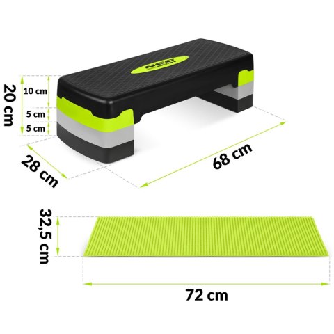 Step do ćwiczeń 3 stopnie NS-400 zielony Step do ćwiczeń 3 stopnie NS-400 zielony