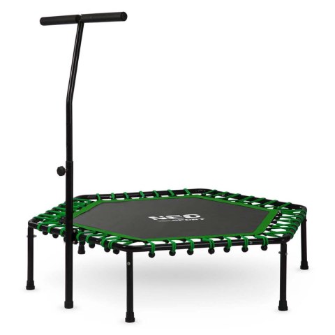 Trampolina fitness z uchwytem 127 cm Neo-Sport - sześciokątna zielona Trampolina fitness z uchwytem 127 cm Neo-Sport - sześciokątna zielona