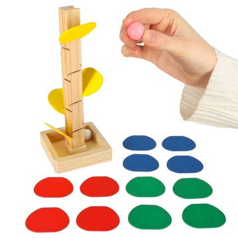 Drzewko edukacyjne klocki drewniane tor kulkowy Kulodrom Montessori Drzewko edukacyjne klocki drewniane tor kulkowy Kulodrom Montessori