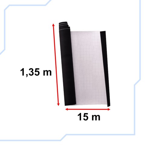 Folia rolka aksamitna czarna 1,35x15m Folia rolka aksamitna czarna 1,35x15m
