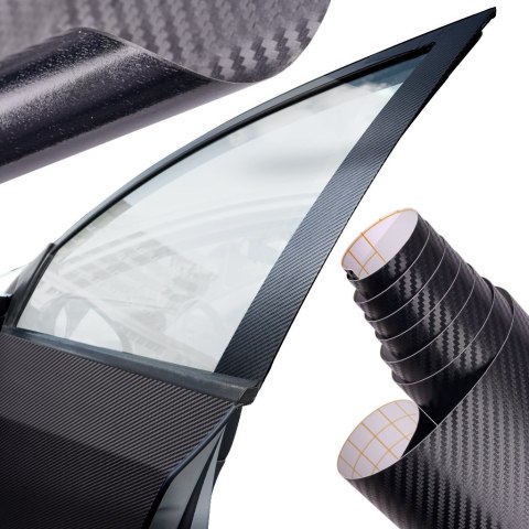 Folia rolka carbon 3D czarna 1,27x28m Folia rolka carbon 3D czarna 1,27x28m