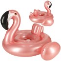 Kółko do pływania dla niemowląt koło pontonik dla dzieci z siedziskiem kółko plażowe flaming max 20kg 1-3lata 60 cm