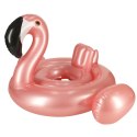 Kółko do pływania dla niemowląt koło pontonik dla dzieci z siedziskiem kółko plażowe flaming max 20kg 1-3lata 60 cm