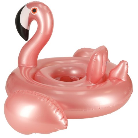 Kółko do pływania dla niemowląt koło pontonik dla dzieci z siedziskiem kółko plażowe flaming max 20kg 1-3lata 60 cm Kółko do pływania dla niemowląt koło pontonik dla dzieci z siedziskiem kółko plażowe flaming max 20kg 1-3lata 60 cm