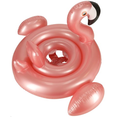 Kółko do pływania dla niemowląt koło pontonik dla dzieci z siedziskiem kółko plażowe flaming max 20kg 1-3lata 60 cm Kółko do pływania dla niemowląt koło pontonik dla dzieci z siedziskiem kółko plażowe flaming max 20kg 1-3lata 60 cm