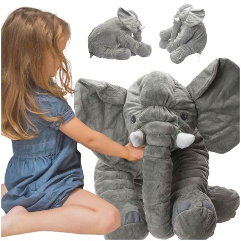 Maskotka pluszowa przytulanka pluszak słoń słonik miękki szary duży 60cm Maskotka pluszowa przytulanka pluszak słoń słonik miękki szary duży 60cm