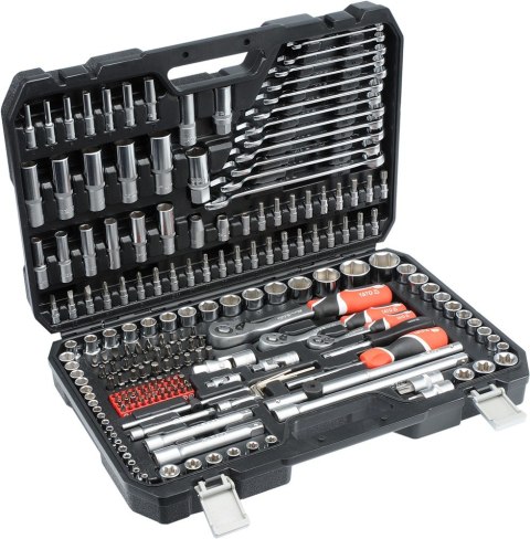 ZESTAW NARZĘDZIOWY XXL 1/4'', 3/8'', 1/2'' KPL 216 SZTUK ZESTAW NARZĘDZIOWY XXL 1/4'', 3/8'', 1/2'' KPL 216 SZTUK