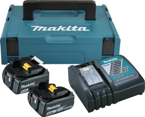 ZESTAW ZASILAJĄCY 18V MAKPAC 2*5.0AH BL1850B+DC18RC ZESTAW ZASILAJĄCY 18V MAKPAC 2*5.0AH BL1850B+DC18RC