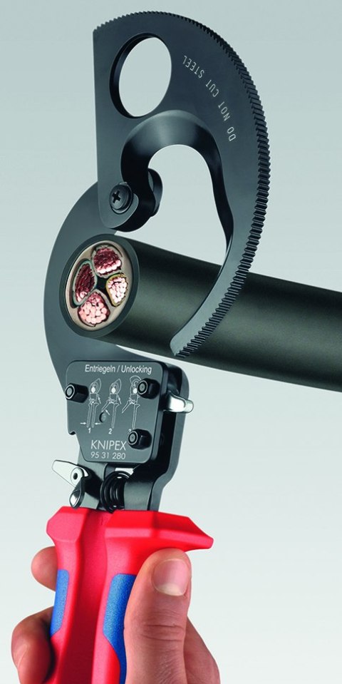 NOŻYCE DO KABLI 280MM, MECHANIZM ZAPADKOWY NOŻYCE DO KABLI 280MM, MECHANIZM ZAPADKOWY