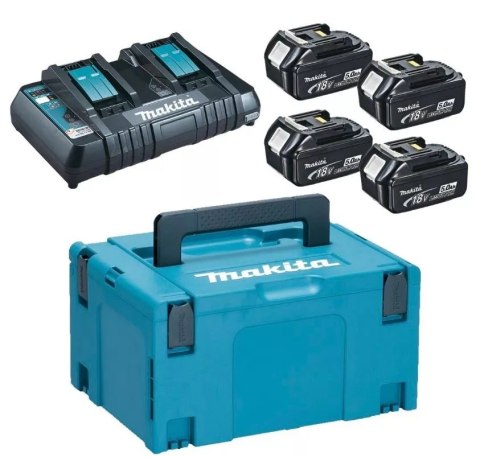 ZESTAW ZASILAJĄCY 18V MAKPAC (4*BL1850+DC18RD) ZESTAW ZASILAJĄCY 18V MAKPAC (4*BL1850+DC18RD)