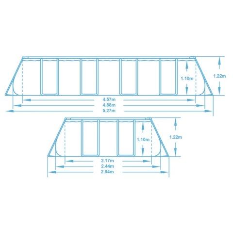 Basen stelażowy ogrodowy 488 x 244 x 122 cm 11w1 Bestway 56671N Basen stelażowy ogrodowy 488 x 244 x 122 cm 11w1 Bestway 56671N