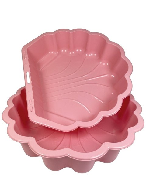 Piaskownica zamykana basen Muszelka Twins podwójna 2w1 160x87,5x19,5cm różowa Piaskownica zamykana basen Muszelka Twins podwójna 2w1 160x87,5x19,5cm różowa