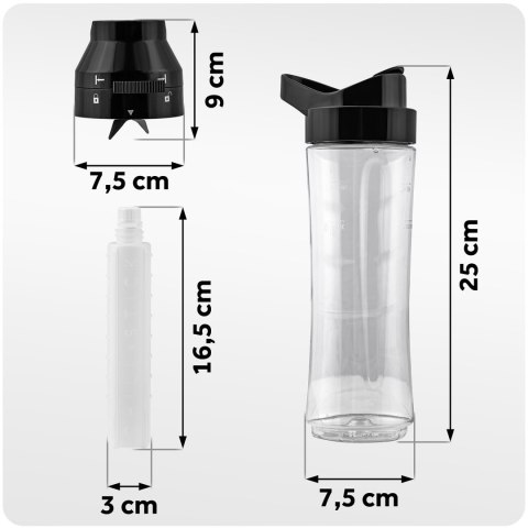 Pojemnik butelka do blendera 600 ml + wkład chłodzący BD-755 Berdsen Pojemnik butelka do blendera 600 ml + wkład chłodzący BD-755 Berdsen