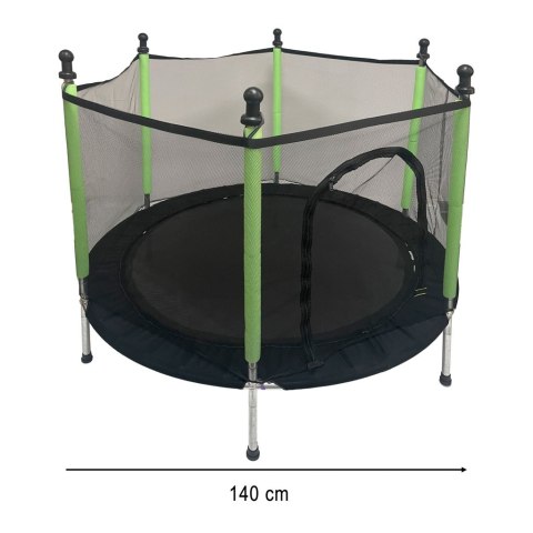 Trampolina ogrodowa dla dzieci siatka 140 cm zielona Trampolina ogrodowa dla dzieci siatka 140 cm zielona