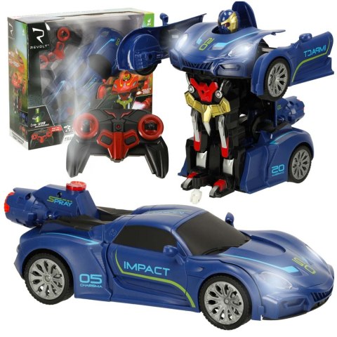 Transformer Revolt TRANSFORMING ROBOT RACER niebie Transformer Revolt TRANSFORMING ROBOT RACER niebie
