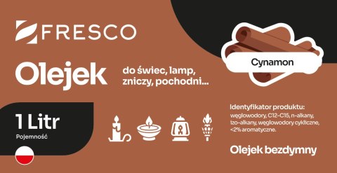 Paliwo olej do lamp, pochodni i świec 1,0L CYNAMON Paliwo olej do lamp, pochodni i świec 1,0L CYNAMON