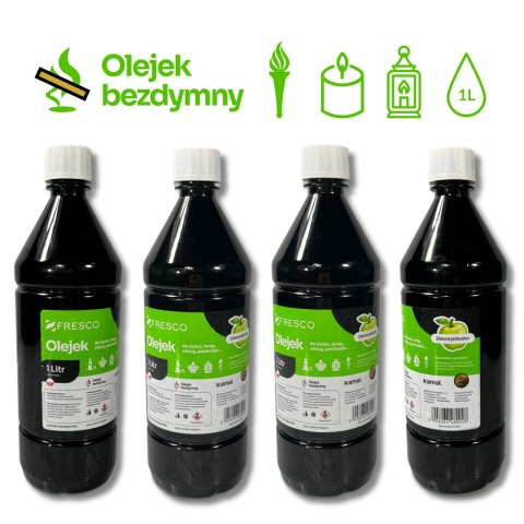 Paliwo olej do lamp, pochodni i świec 1,0L JABŁKO Paliwo olej do lamp, pochodni i świec 1,0L JABŁKO