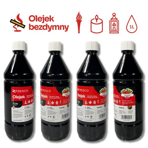 Paliwo olej do lamp, pochodni i świec 1,0L TRUSKAWKA Paliwo olej do lamp, pochodni i świec 1,0L TRUSKAWKA