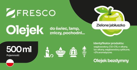 Paliwo olej do lamp, pochodni i świec 500ml JABŁKO Paliwo olej do lamp, pochodni i świec 500ml JABŁKO
