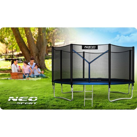 Trampolina ogrodowa 12ft/374cm z siatką zewnętrzną i drabinką Neo-Sport Trampolina ogrodowa 12ft/374cm z siatką zewnętrzną i drabinką Neo-Sport
