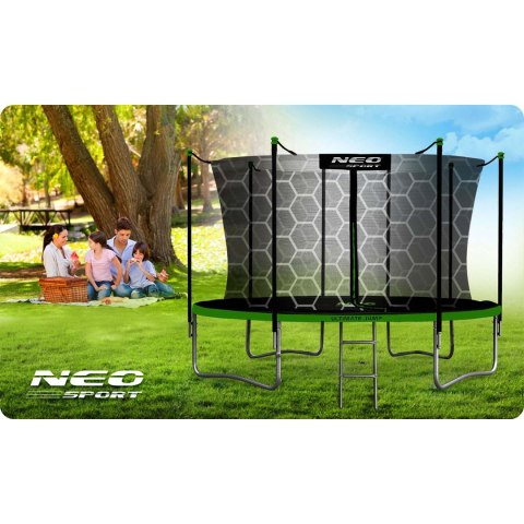 Trampolina ogrodowa 13ft/404cm z siatką wewnętrzną i drabinką Neo-Sport Trampolina ogrodowa 13ft/404cm z siatką wewnętrzną i drabinką Neo-Sport