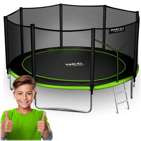 Trampolina ogrodowa 13ft/404cm z siatką zewnętrzną i drabinką Neo-Sport Trampolina ogrodowa 13ft/404cm z siatką zewnętrzną i drabinką Neo-Sport
