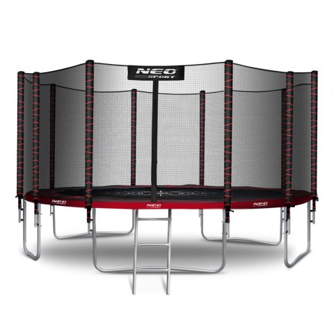 Trampolina ogrodowa 15ft/465cm z siatką zewnętrzną i drabinką Neo-Sport Trampolina ogrodowa 15ft/465cm z siatką zewnętrzną i drabinką Neo-Sport