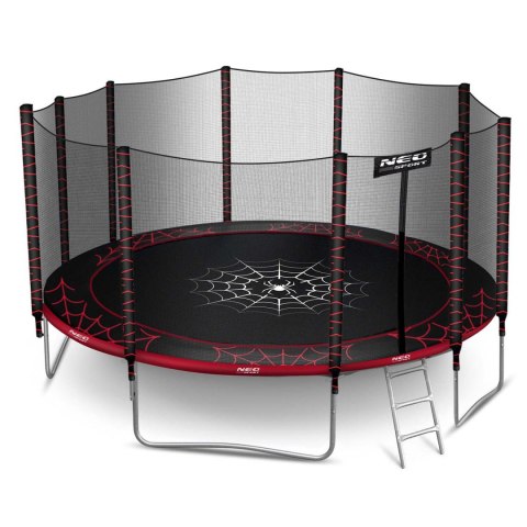 Trampolina ogrodowa 15ft/465cm z siatką zewnętrzną i drabinką Neo-Sport Trampolina ogrodowa 15ft/465cm z siatką zewnętrzną i drabinką Neo-Sport