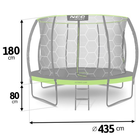 Trampolina ogrodowa profilowana 14ft/435cm z siatką wewnętrzną Neo-Sport Trampolina ogrodowa profilowana 14ft/435cm z siatką wewnętrzną Neo-Sport
