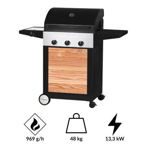 Grill gazowy stacjonarny CADAC WOODY Entertainer z bocznym palnikiem Grill gazowy stacjonarny CADAC WOODY Entertainer z bocznym palnikiem
