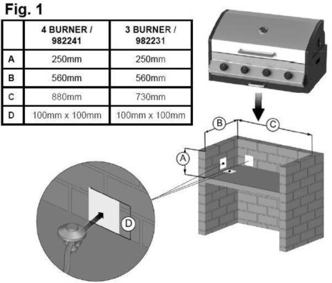Grill gazowy do zabudowy CADAC MERIDIAN 4-palnikowy Grill gazowy do zabudowy CADAC MERIDIAN 4-palnikowy