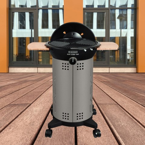 Grill gazowy na kółkach CADAC City Chef 49cm z bocznymi półkami Grill gazowy na kółkach CADAC City Chef 49cm z bocznymi półkami