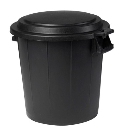 Kosz na śmieci 50L pojemnik na odpady z pokrywą CZARNY Kosz na śmieci 50L pojemnik na odpady z pokrywą CZARNY