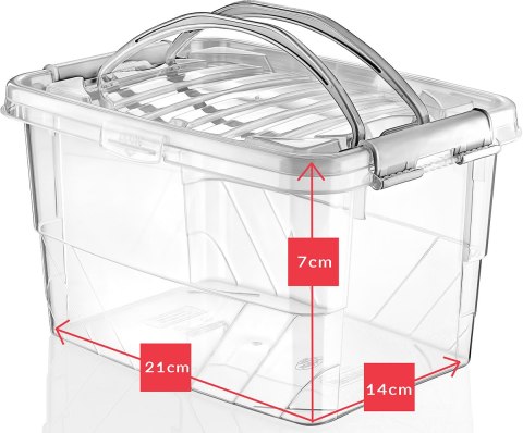 Pojemnik plastikowy 1,2L PROSTOKĄT MULTI BOX z pokrywką Pojemnik plastikowy 1,2L PROSTOKĄT MULTI BOX z pokrywką