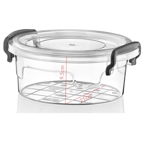 Pojemnik plastikowy 2,1L OKRĄGŁY MULTI BOX z pokrywką Pojemnik plastikowy 2,1L OKRĄGŁY MULTI BOX z pokrywką