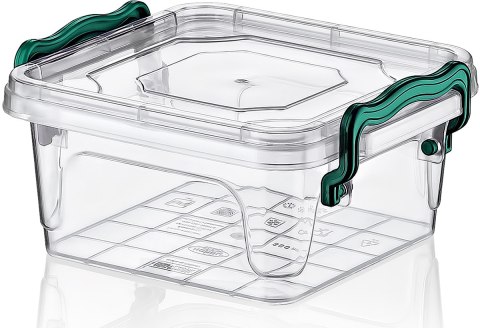 Pojemnik plastikowy 350ml KWADRAT MULTI BOX z pokrywką Pojemnik plastikowy 350ml KWADRAT MULTI BOX z pokrywką
