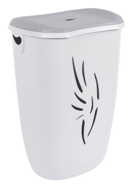 Kosz na pranie FLORA z pokrywą 40L SZARY