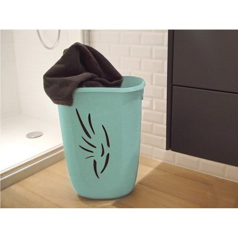 Kosz na pranie FLORA z pokrywą 40L SZARY Kosz na pranie FLORA z pokrywą 40L SZARY