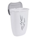 Kosz na pranie FLORA z pokrywą 40L SZARY