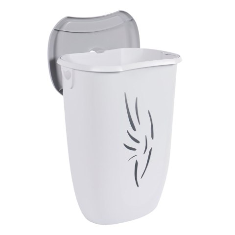 Kosz na pranie FLORA z pokrywą 40L SZARY Kosz na pranie FLORA z pokrywą 40L SZARY