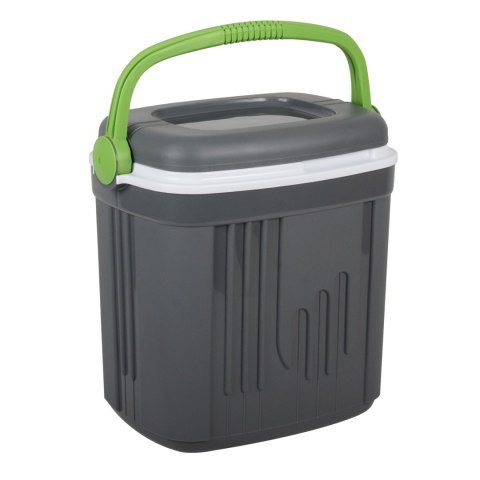 Lodówka turystyczna 20L KAMAI ICEBERG na wkłady mrożące, ciemno-szara z zieloną rączką Lodówka turystyczna 20L KAMAI ICEBERG na wkłady mrożące, ciemno-szara z zieloną rączką