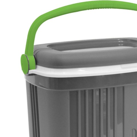 Lodówka turystyczna 20L KAMAI ICEBERG na wkłady mrożące, ciemno-szara z zieloną rączką Lodówka turystyczna 20L KAMAI ICEBERG na wkłady mrożące, ciemno-szara z zieloną rączką