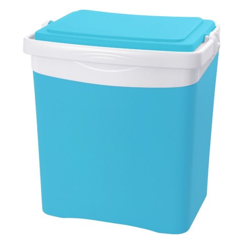 Lodówka turystyczna 25L KAMAI TROPIC na wkłady mrożące, turkusowa z białą rączką Lodówka turystyczna 25L KAMAI TROPIC na wkłady mrożące, turkusowa z białą rączką