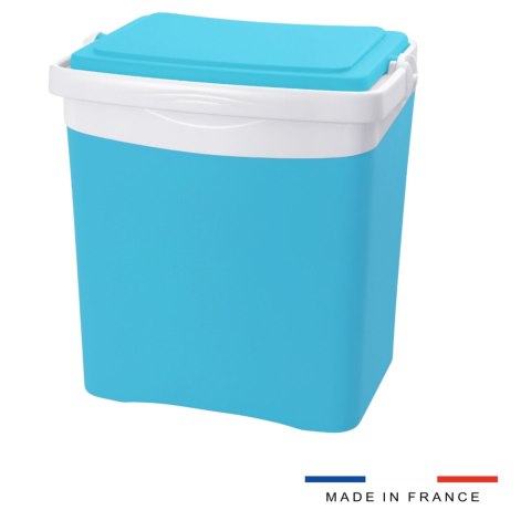Lodówka turystyczna 25L KAMAI TROPIC na wkłady mrożące, turkusowa z białą rączką Lodówka turystyczna 25L KAMAI TROPIC na wkłady mrożące, turkusowa z białą rączką