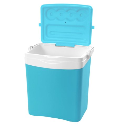 Lodówka turystyczna 25L KAMAI TROPIC na wkłady mrożące, turkusowa z białą rączką Lodówka turystyczna 25L KAMAI TROPIC na wkłady mrożące, turkusowa z białą rączką