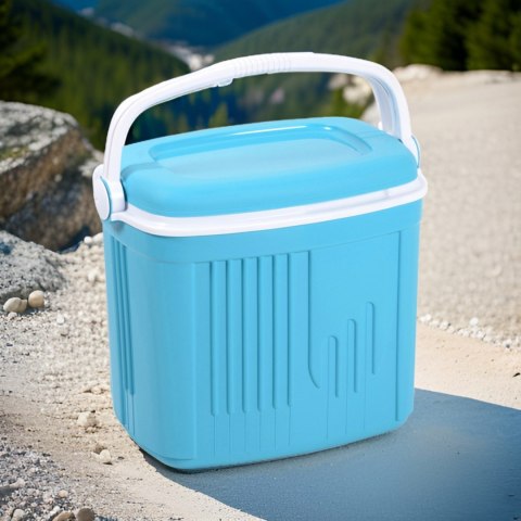 Lodówka turystyczna 32L KAMAI ICEBERG na wkłady mrożące, turkusowa z białą rączką Lodówka turystyczna 32L KAMAI ICEBERG na wkłady mrożące, turkusowa z białą rączką