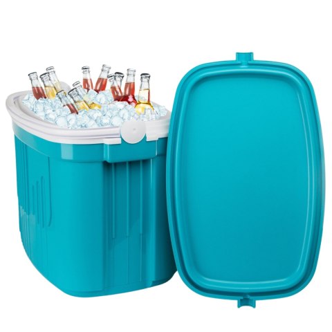Lodówka turystyczna 42L KAMAI ICEBERG na wkłady mrożące, turkusowa z białą rączką Lodówka turystyczna 42L KAMAI ICEBERG na wkłady mrożące, turkusowa z białą rączką