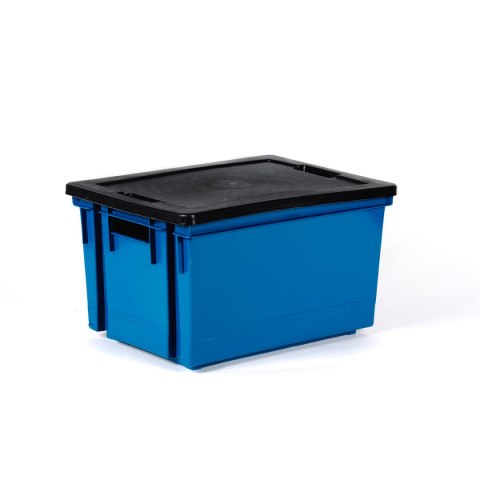Pojemnik plastikowy 50L HANDLING z pokrywą NIEBIESKIE Pojemnik plastikowy 50L HANDLING z pokrywą NIEBIESKIE