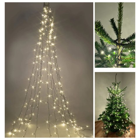 Kurtyna świetlna 160 lampek LED na choinkę Kurtyna świetlna 160 lampek LED na choinkę