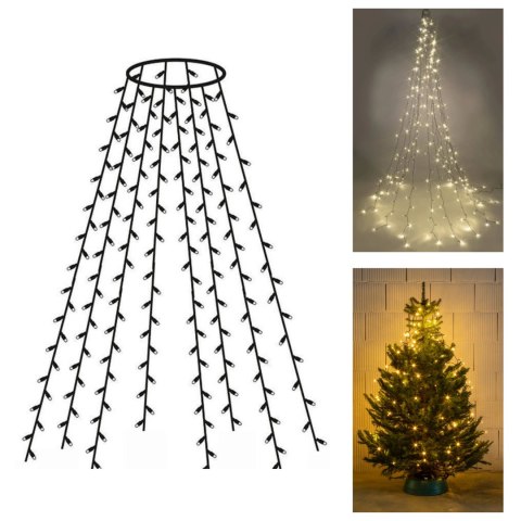 Kurtyna świetlna 160 lampek LED na choinkę Kurtyna świetlna 160 lampek LED na choinkę